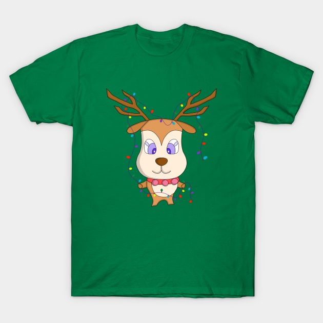 Reindeer with Lights T-Shirt by DiegoCarvalho